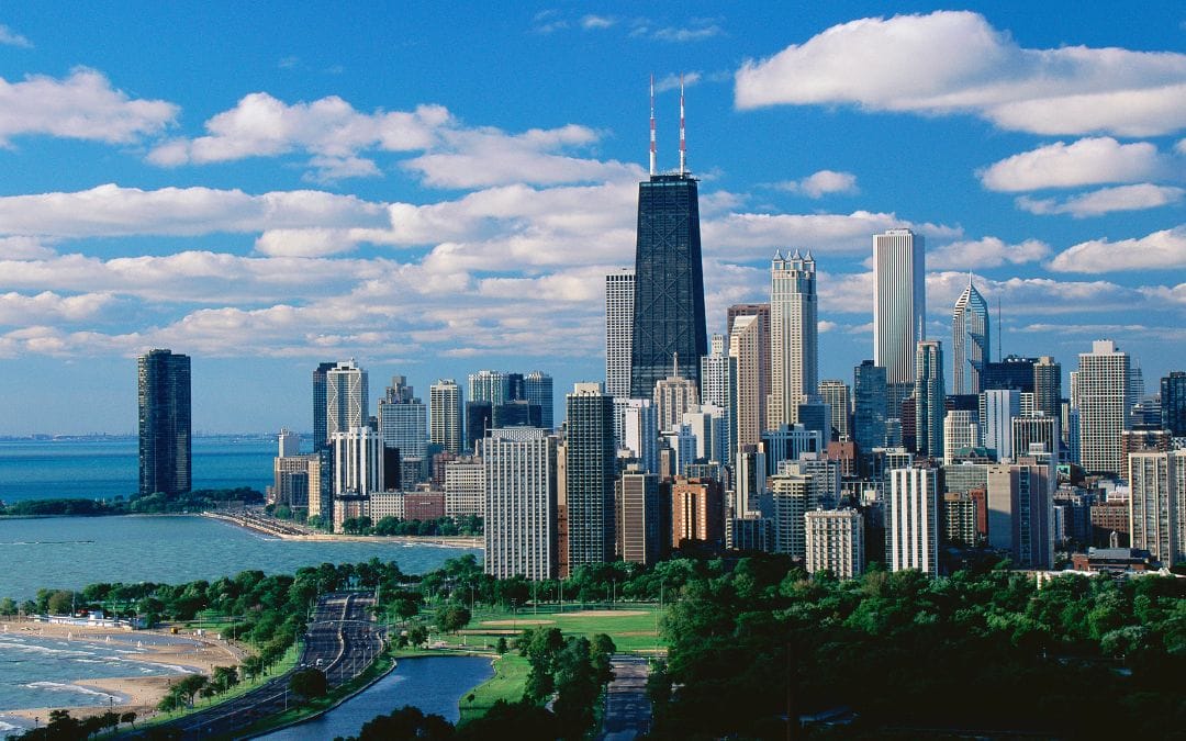 Downtown Chicago during the daytime.